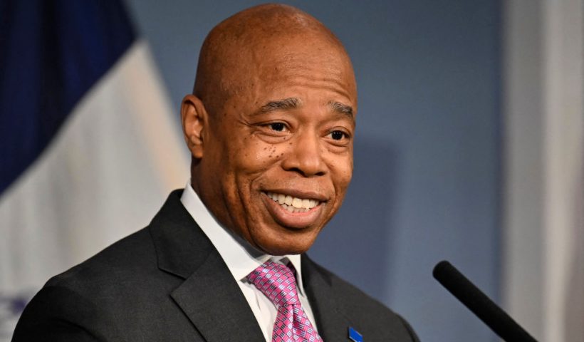 New York City Mayor Eric Adams speaks during a press conference at City Hall in New York City on March 11, 2025. (Photo by ANGELA WEISS / AFP) (Photo by ANGELA WEISS/AFP via Getty Images)