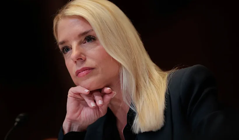 WASHINGTON, DC - JUNE 25: U.S. Attorney General Pam Bondi testifies before the Senate Appropriations Committee Subcommittee on Commerce, Justice, Science, and Related Agencies in the Dirksen Senate Office Building on Capitol Hill on June 25, 2025 in Washington, DC. The committee met to hear testimony to examine proposed budget estimates for fiscal year 2026 for the Department of Justice. (Photo by Chip Somodevilla/Getty Images)