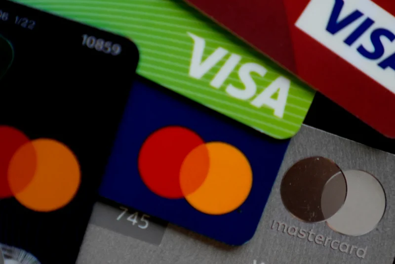 Several VISA and MASTER credit cards are shown in Buffalo Grove, Ill., Feb. 8, 2024. (AP Photo/Nam Y. Huh, File)