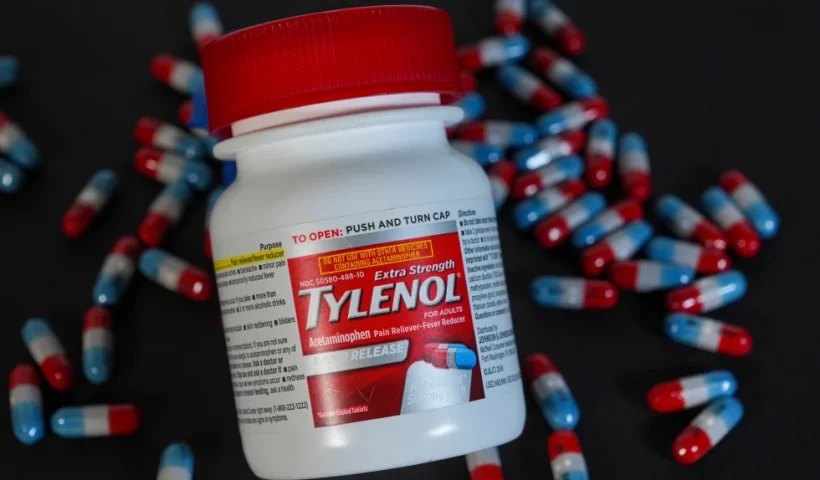 Extra Strength Tylenol is shown in Carmel, Ind., Tuesday, Sept. 23, 2025. (AP Photo/Michael Conroy, file)