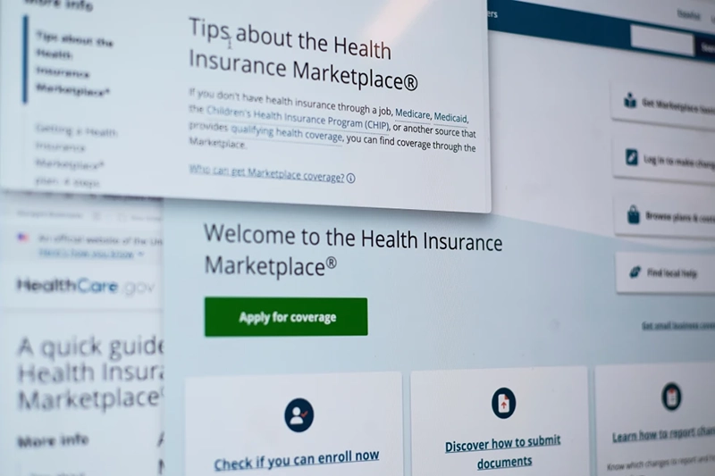 Pages from the U.S. Affordable Care Act health insurance website healthcare.gov are seen on a computer screen in New York on Tuesday, Aug. 19, 2025. (AP Photo/Patrick Sison, File)