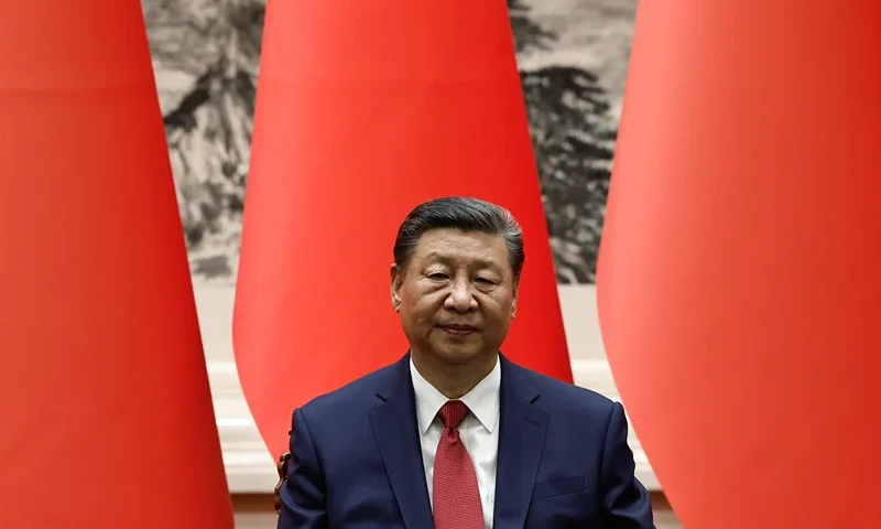 BEIJING, CHINA - MAY 31: Chinese President Xi Jinping attends a signing ceremony with Bahrain's King Hamad bin Isa Al Khalifa (not pictured) at the Great Hall of the People on May 31, 2024 in Beijing, China. (Photo by Tingshu Wang - Pool/Getty Images)