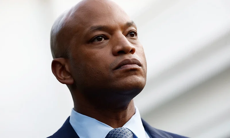 WASHINGTON, DC - JULY 03: Maryland Gov. Wes Moore listens during a news conference after a meeting with U.S. President Joe Biden at the White House on July 03, 2024 in Washington, DC. Biden met with all of the nation's Democratic governors, virtually or in person, in an effort to shore up support following his performance in the first presidential debate against Donald Trump. (Photo by Anna Moneymaker/Getty Images)